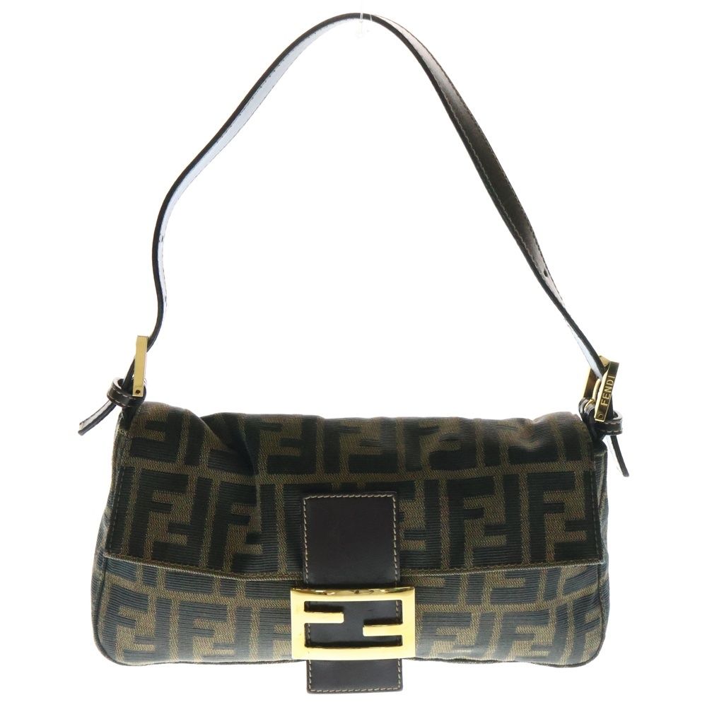 FENDI (フェンディ) マンマバケット ズッカ柄 FFロゴプレート 