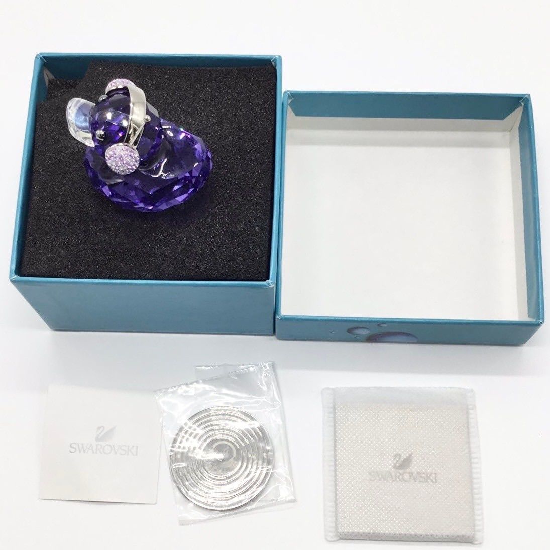 スワロフスキー Happy Duck ハッピーダック DJ パープル