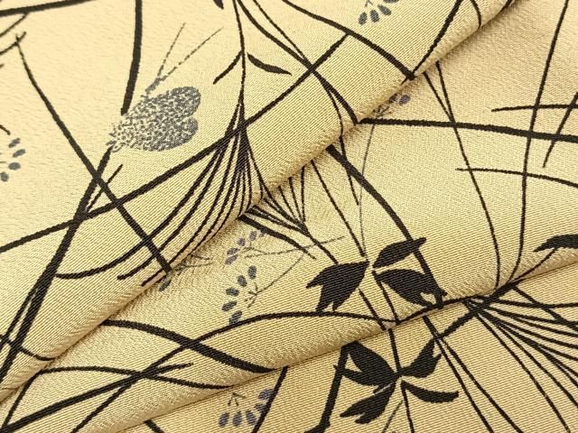 平和屋着物▽小紋　単衣　花蝶文　洗える着物　AABC0419fy 平和屋着物▽小紋 単衣 花蝶文 洗える着物 AABC0419fy - メルカリ