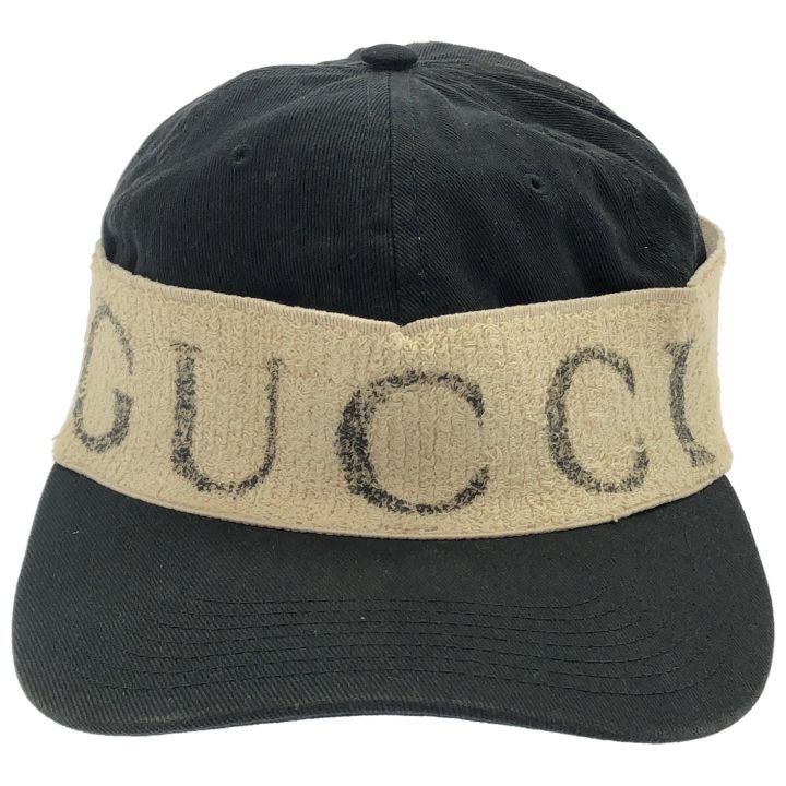 GUCCI グッチ ヘアバンド付きキャップ ユニセックス ブラック L 59