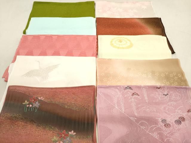 平和屋着物 和装小物 帯揚げ10枚セット 正絹 DAAX2095xg