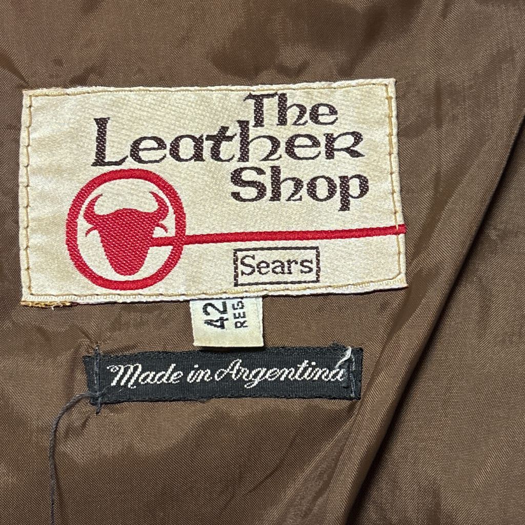 Sears】 70s 本革 シングルレザーライダースジャケット S-2980 - メルカリ