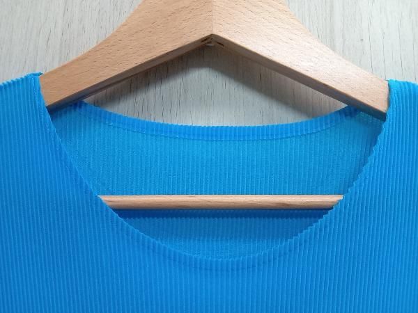 PLEATS PLEASE ブルー サイズ3 半袖シャツ ブラウス プリーツ