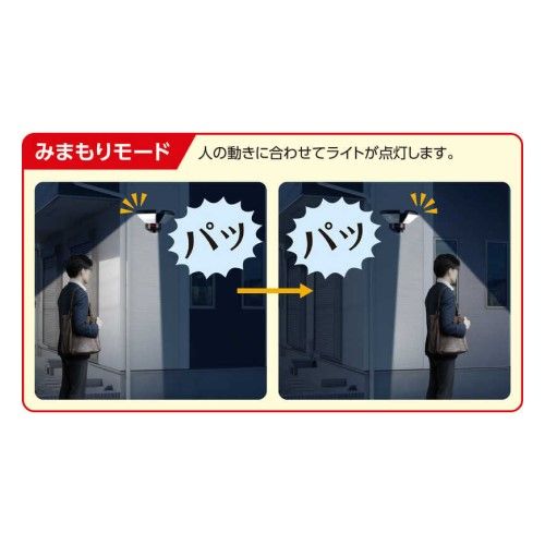 リモコン付ACセンサーライト 2灯タイプ