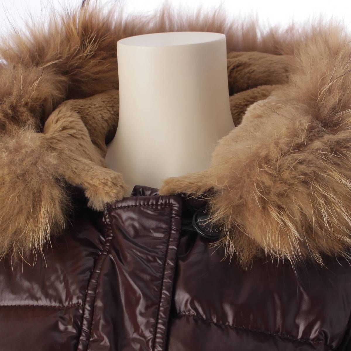 MONCLER ブラウン ダウンジャケット ファー付き　アルベルタ モンクレール ALBERTA アルバータ ファー ダウンジャケット