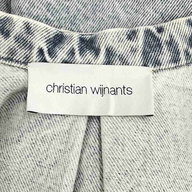 Christian Wijnants / クリスチャンワイナンツ | ケミカルウォッシュデニム オーバーシャツ | 34 | インディゴ | レディース Christian Wijnants / クリスチャンワイナンツ | ケミカル