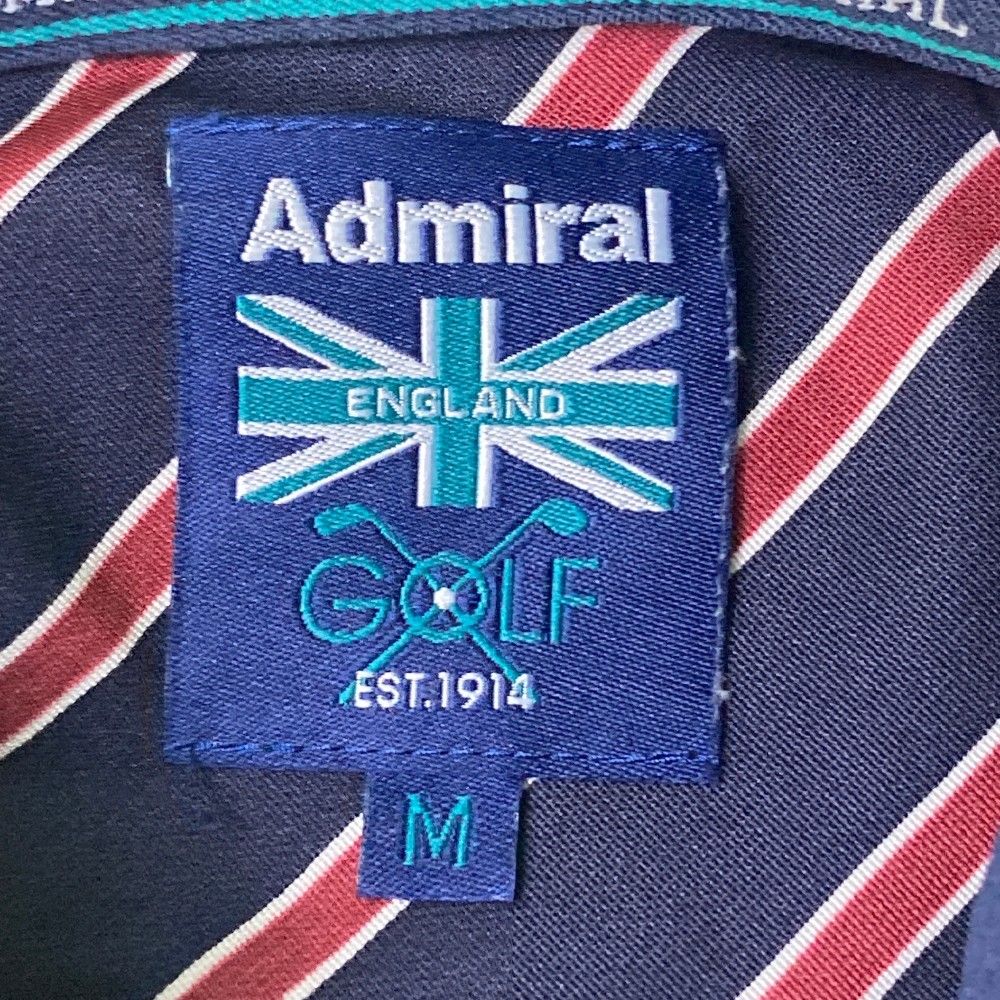 サイズ：M ADMIRAL アドミラル  長袖ポロシャツ  ネイビー系 [240101463346] ゴルフウェア メンズ ストスト ADMIRAL アドミラル 長袖ポロシャツ ネイビー系 サイズ：M