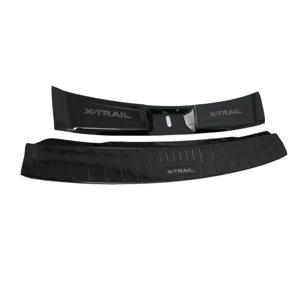 悩みのない 日産奇骏 14-21年モデル 後部バンパーガード 内外後護板 ステンレス製 2ピースセット ブラック仕上げ 取り付け簡単 普遍的な