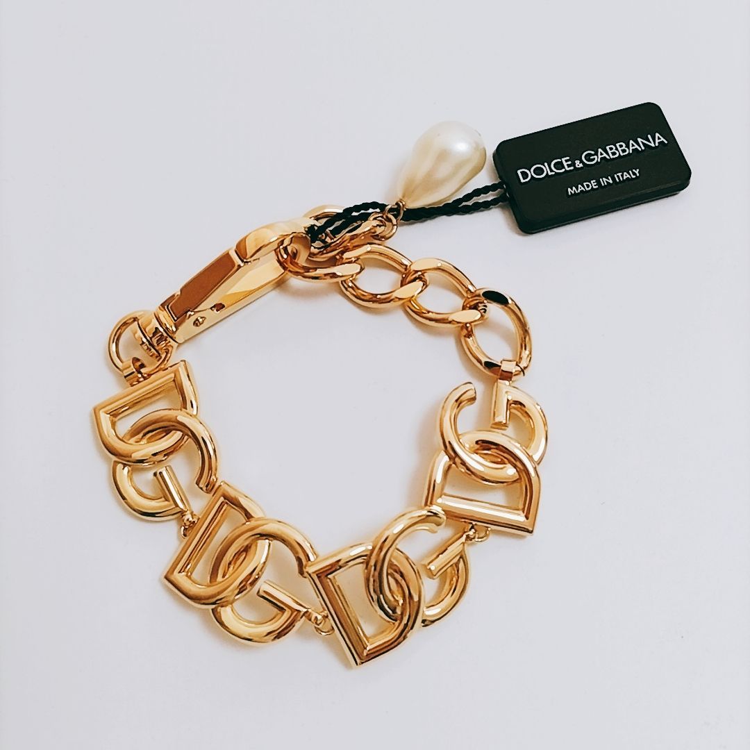 新品未使用】Dolce&Gabbana チェーンブレスレット DGマルチロゴ 