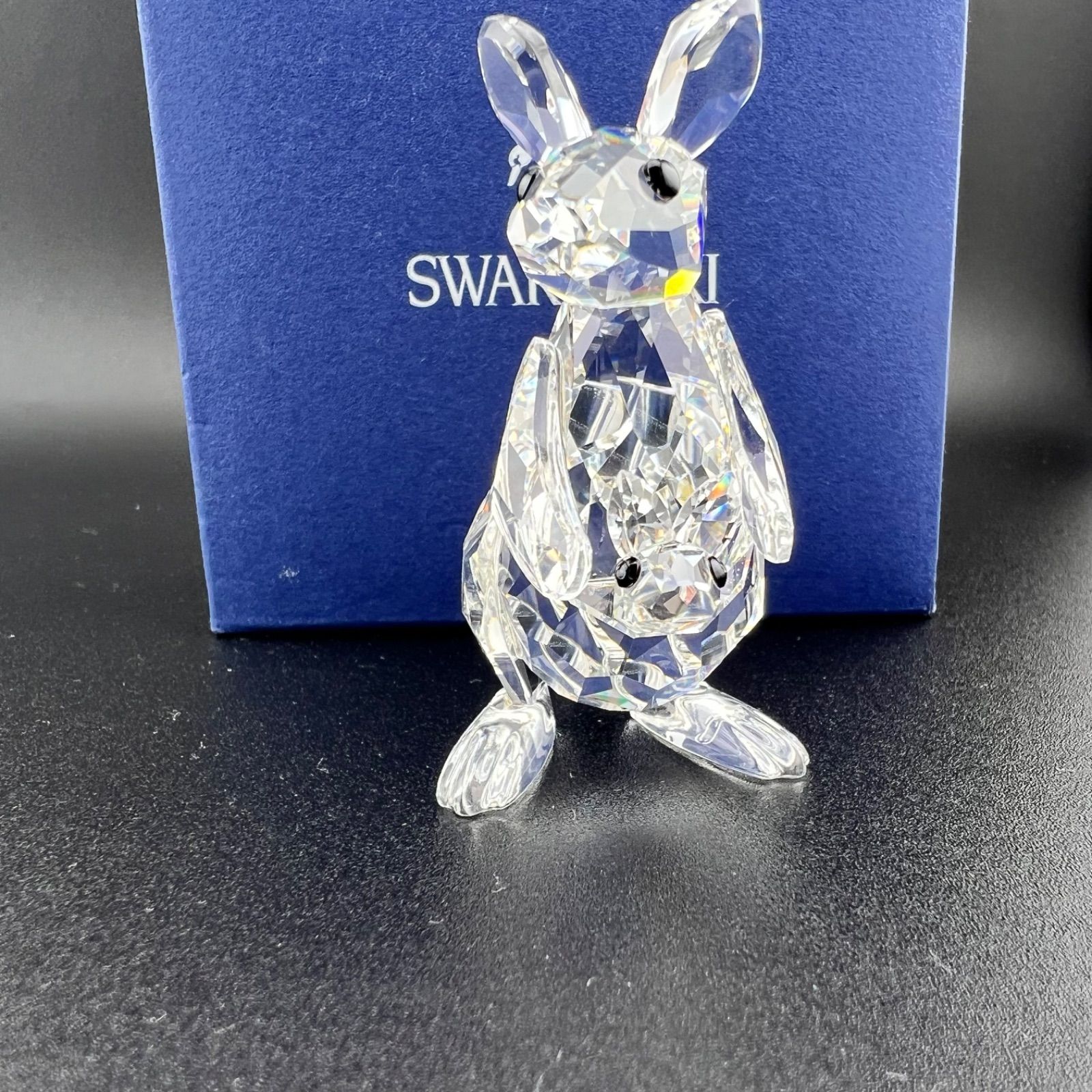 SWAROVSKI スワロフスキー 置物 動物シリーズ カンガルー 親子