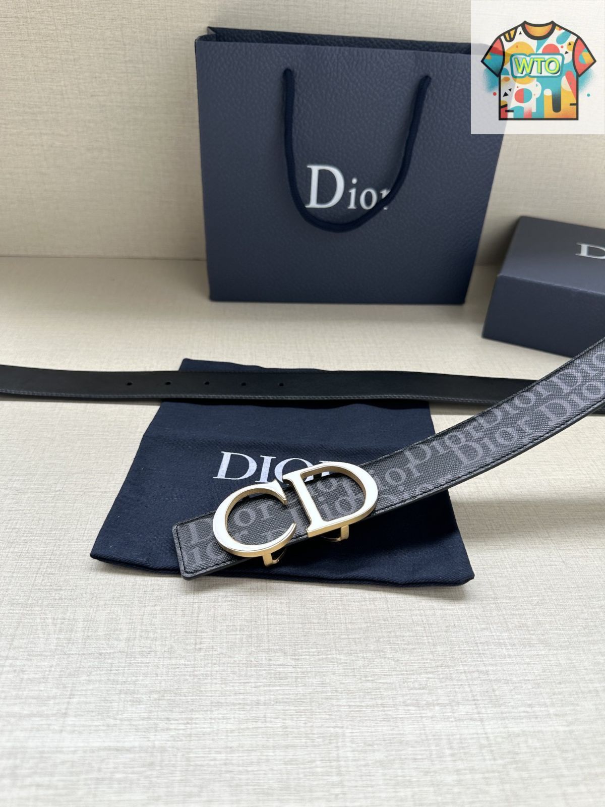 今日WTO】Dior ディオール ダブルフェイス ベルト-1-DX76 - メルカリ