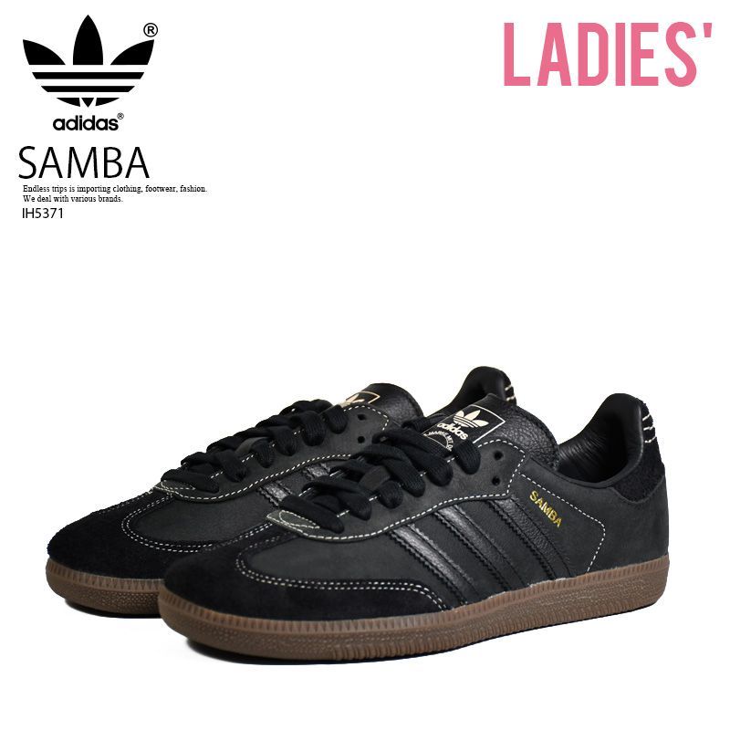 今週末最終出品 adidas SAMBA OG レディース IH5371 IH5371 adidas Originals WMNS Samba OG Core Black Crystal