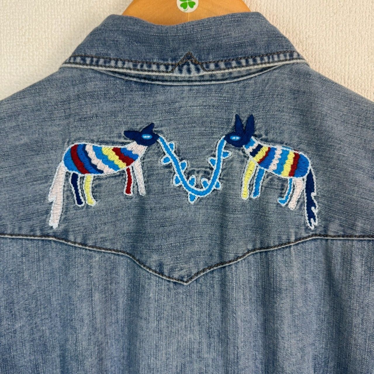 DIESEL ディーゼル デニムシャツワンピース 半袖 刺繍 胸ポケット 