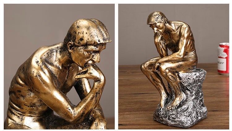 考える人 置物 オブジェ インテリア ヨーロッパ 北欧 アンティーク