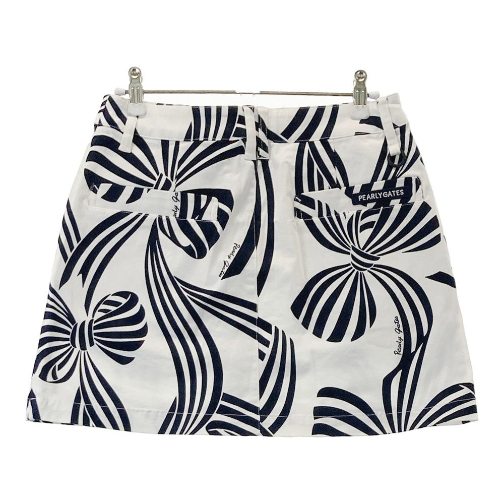 サイズ 0 PEARLY GATES パーリーゲイツ ストレッチスカート 総柄 ホワイト系 240101525908 ゴルフウェア レディース ストスト