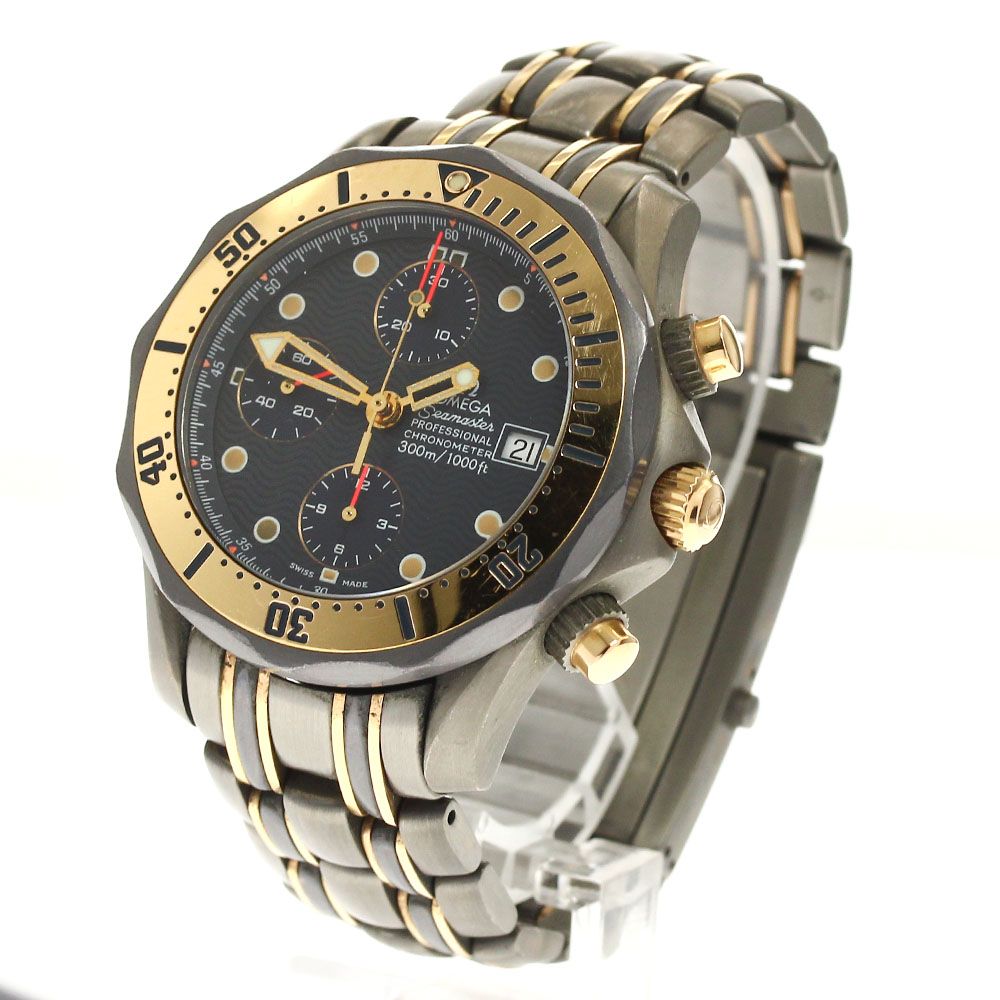 訳ありオメガ OMEGA 2296.80 シーマスター300 クロノグラフ 自動