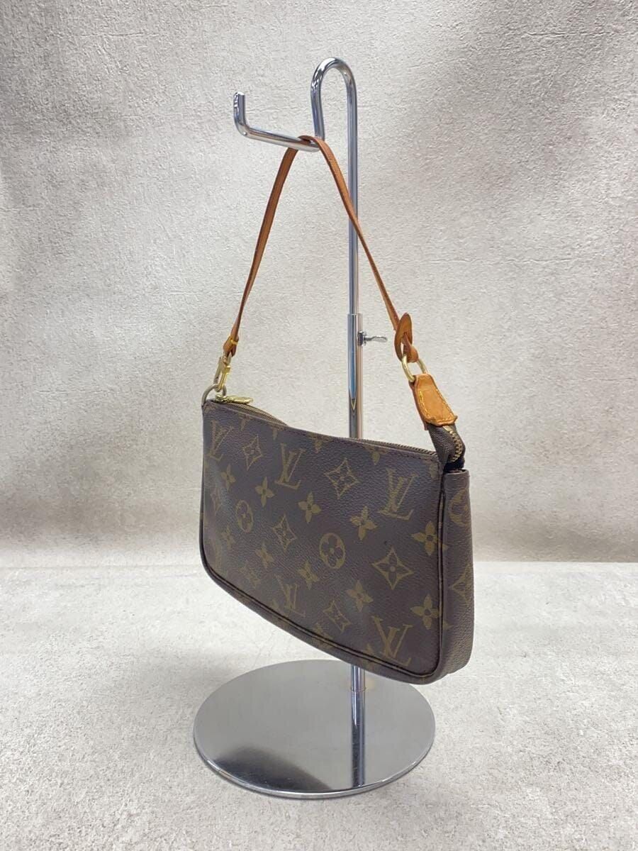 LOUIS VUITTON 1)ポシェット・アクセソワール_モノグラム・キャンバス_BRW PVC ブラウン - メルカリ