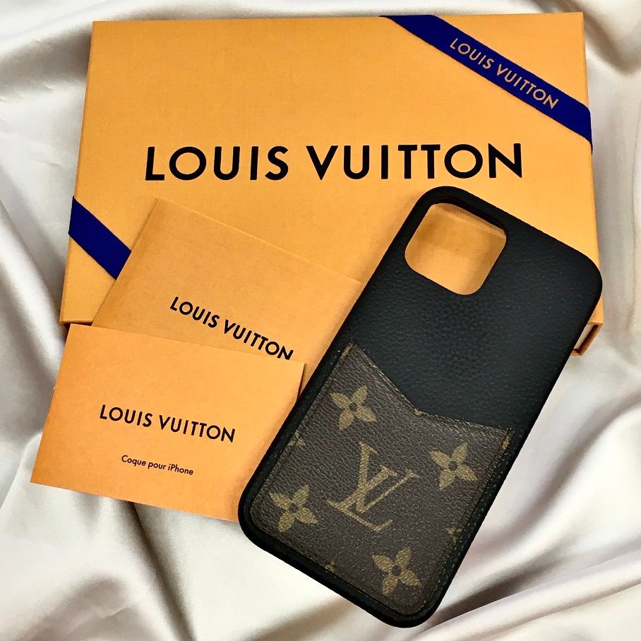 LOUIS VUITTON ルイヴィトン M80080 モノグラムキャンバス カーフレザー IPHONE バンパー 12/12PROケース【6608-004】  - メルカリ