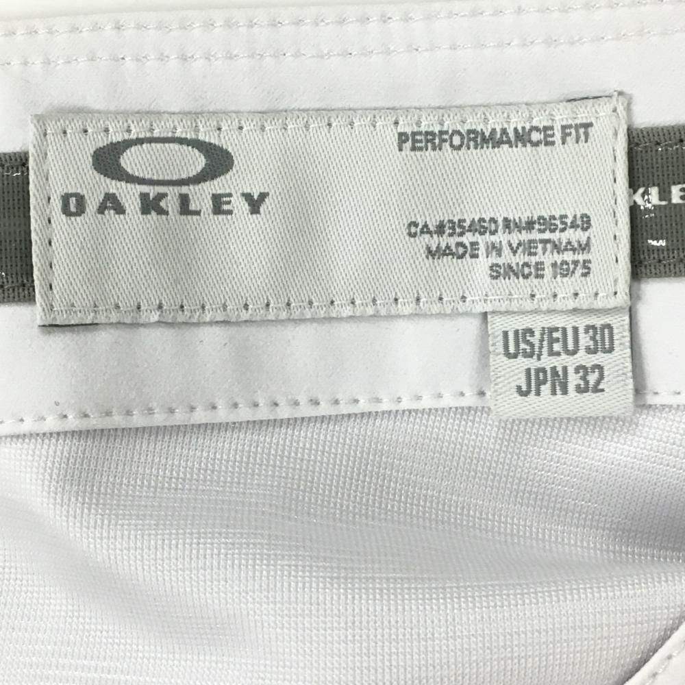 【超美品】オークリー ジョガーパンツ 白 裏地付 ティー装着可  メンズ 32 ゴルフウェア Oakley