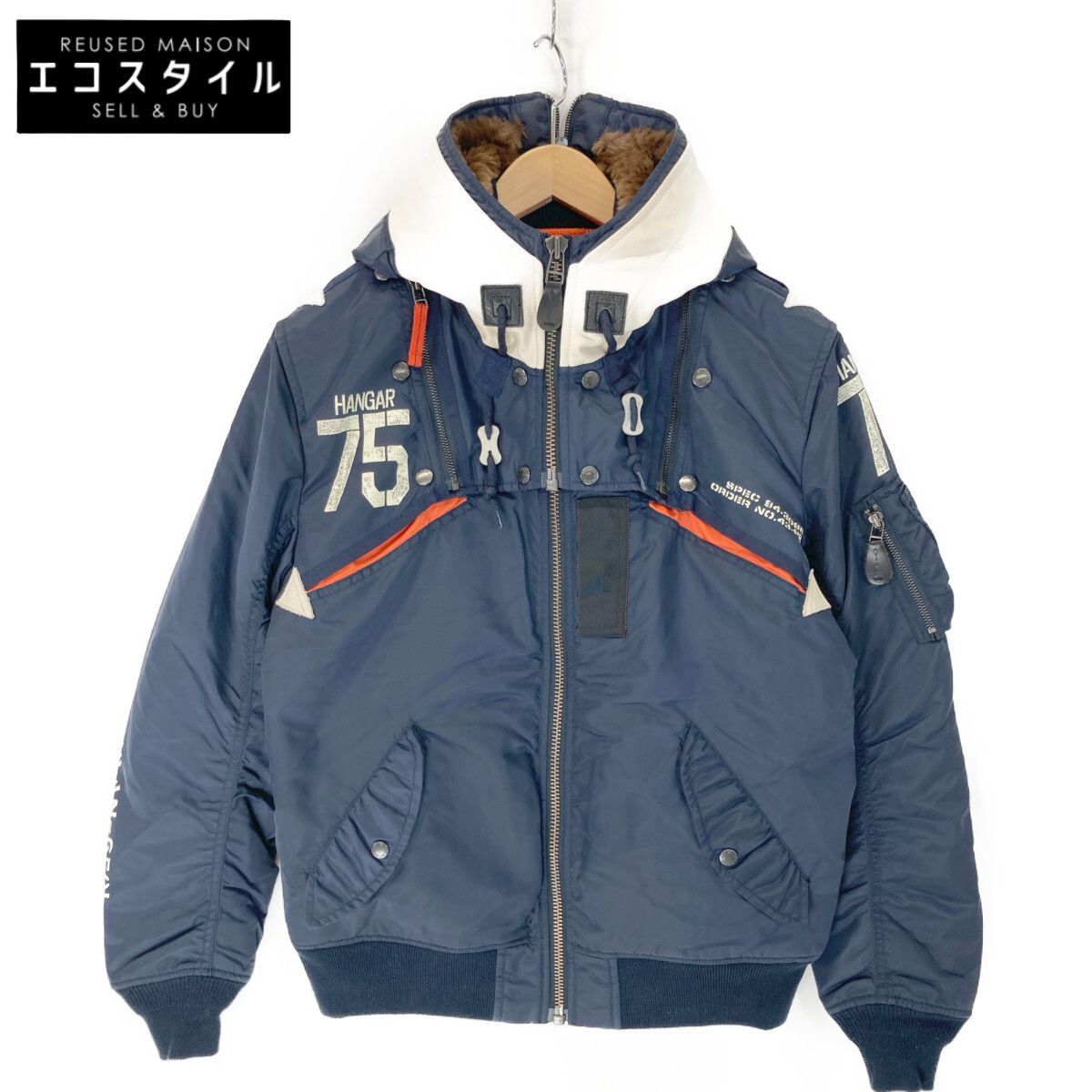 AVIREX アヴィレックス ﾈｲﾋﾞｰ 6182195 REMODEL MARK2 MA-1 ｼﾞｬｹｯﾄ L 