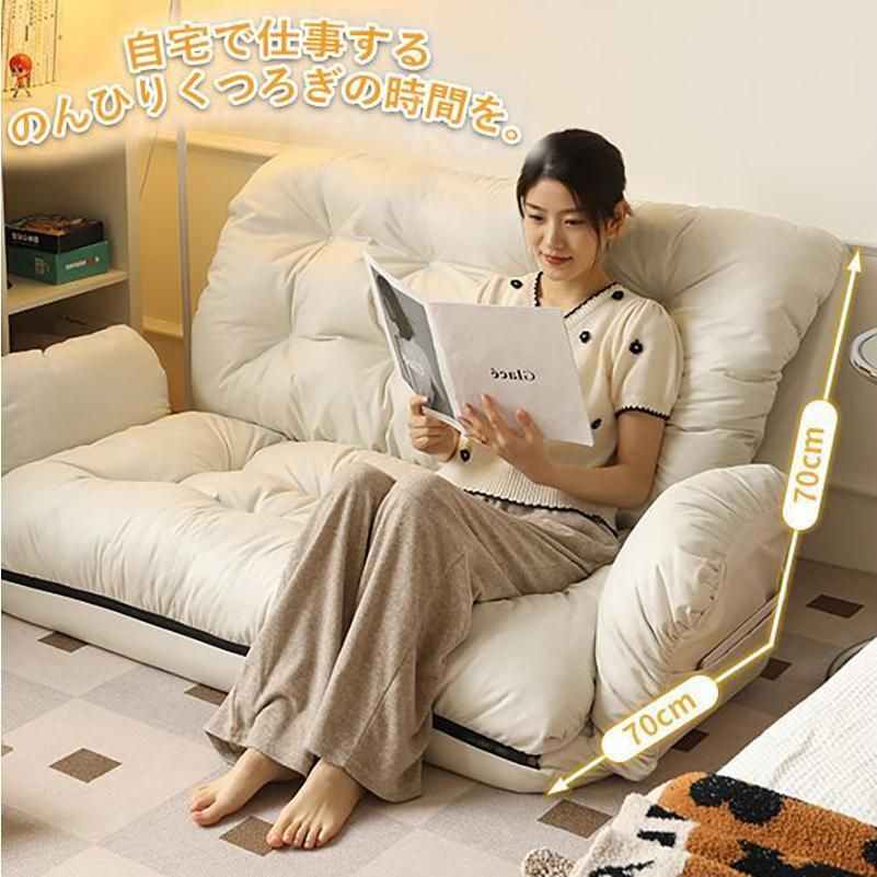 一人掛けソファ 高反発ソファー 肉厚クッション テディベルベット生地