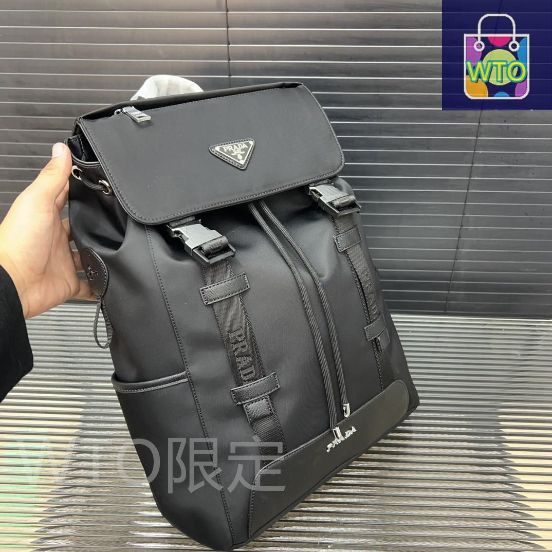 PRADA リュック ブラック PRADA【入手困難】大人気 ☆ナイロンxレザー バックパック☆全色