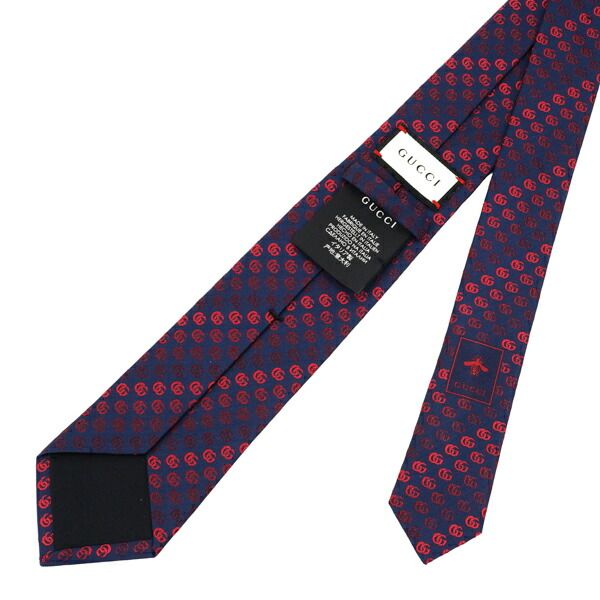 新品 グッチ GUCCI ネクタイ GGパターン ネイビー/レッド - メルカリ