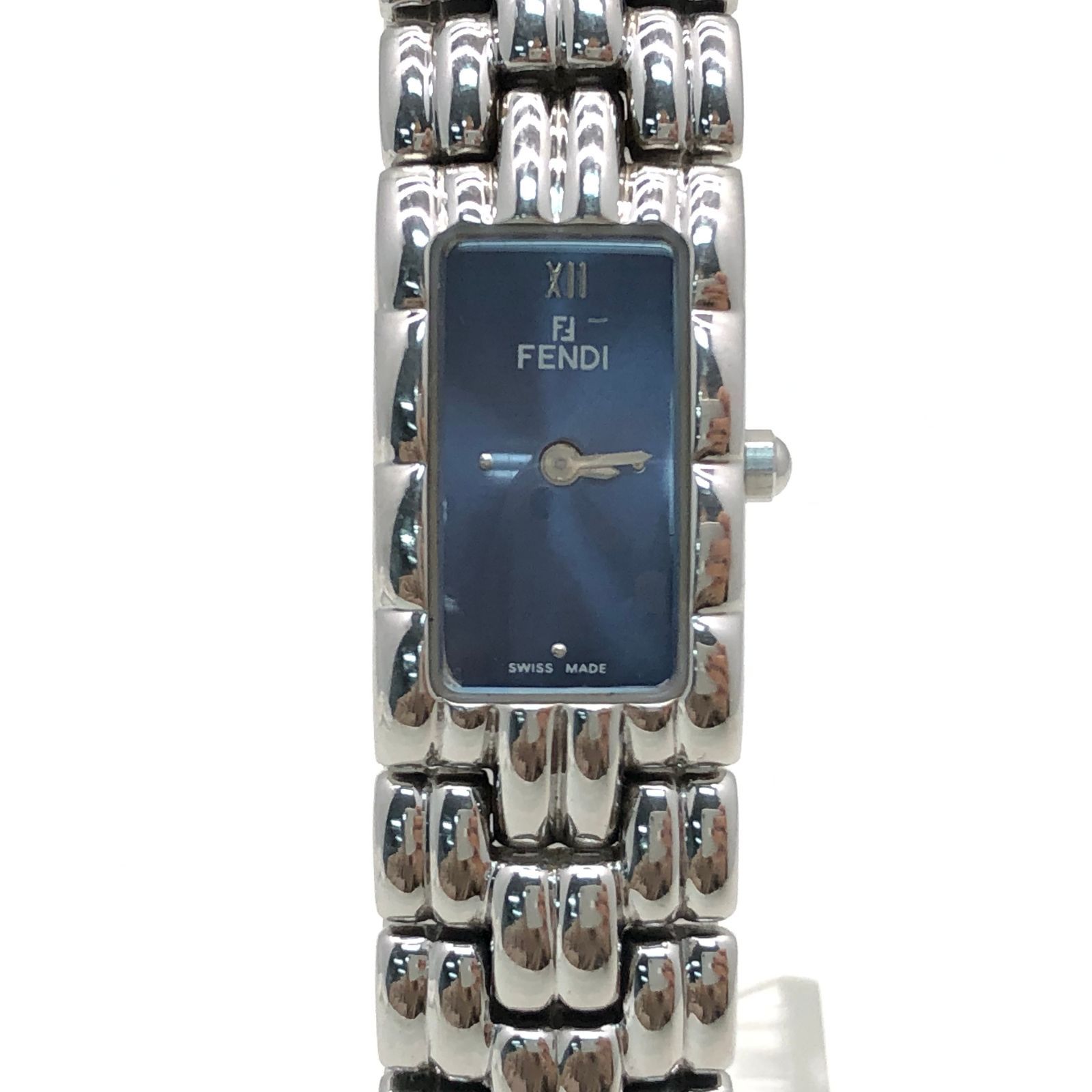 FENDI 660L 腕時計 ブルー文字盤 シルバー 稼働品 1-907 ウルトラshops メルカリ