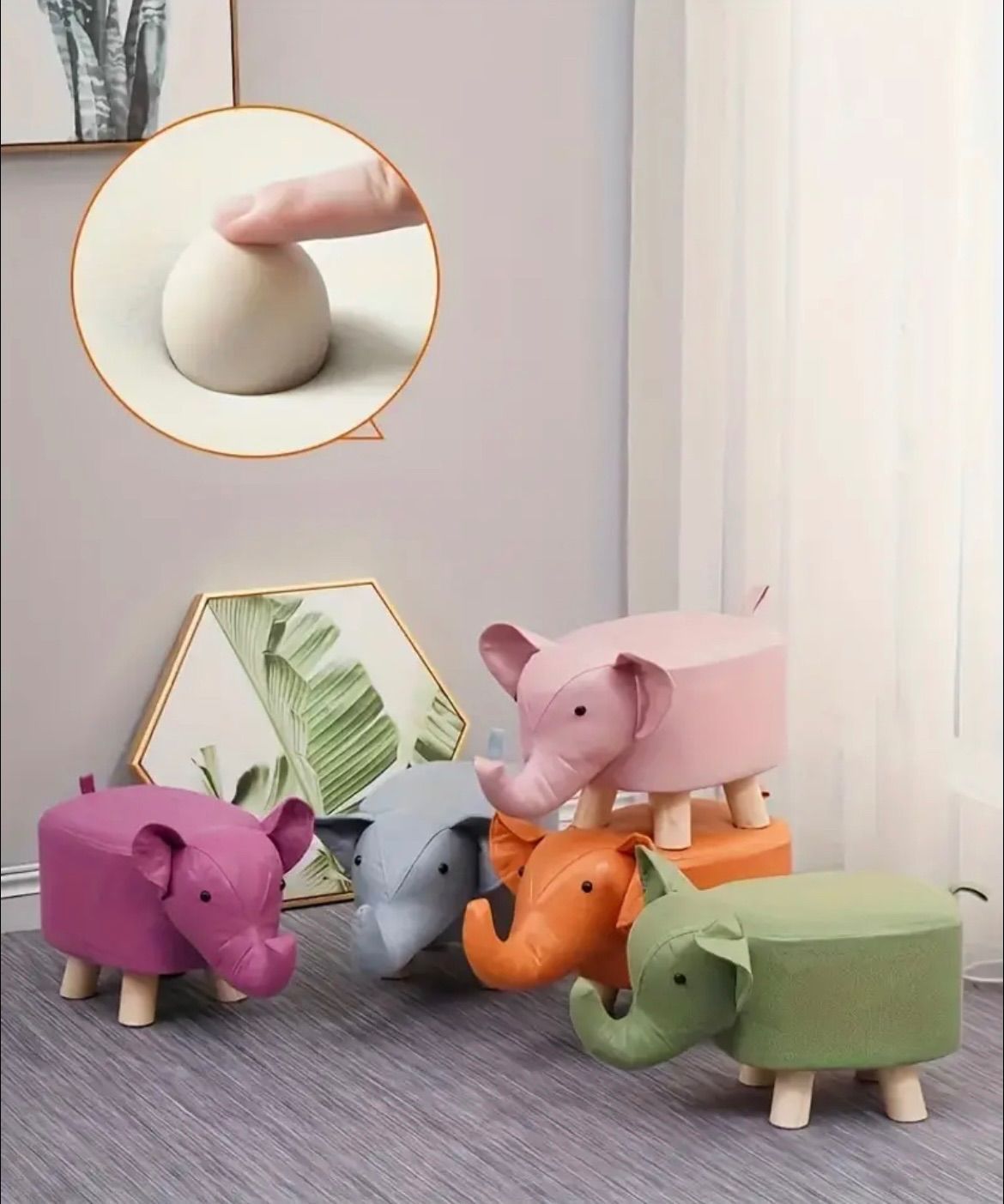 イス チェア 椅子 スツール 動物 ハイテク布 象 小さい リビングルーム ダイニングルーム 子供部屋 キッズルーム コーヒーテーブルスツール 靴交換スツール かわいい ドワーフスツール 子供 北欧 キッズ おしゃれ かわいい ブルー 象 エレファント