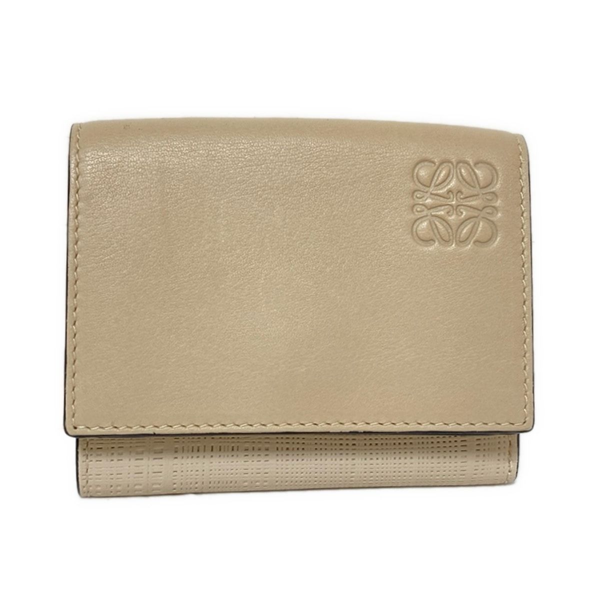 LOEWE ロエベ トライフォールド　リネン　三つ折り　小銭入れ付 LOEWE ロエベ トライフォールド リネン 三つ折り 小銭入れ付