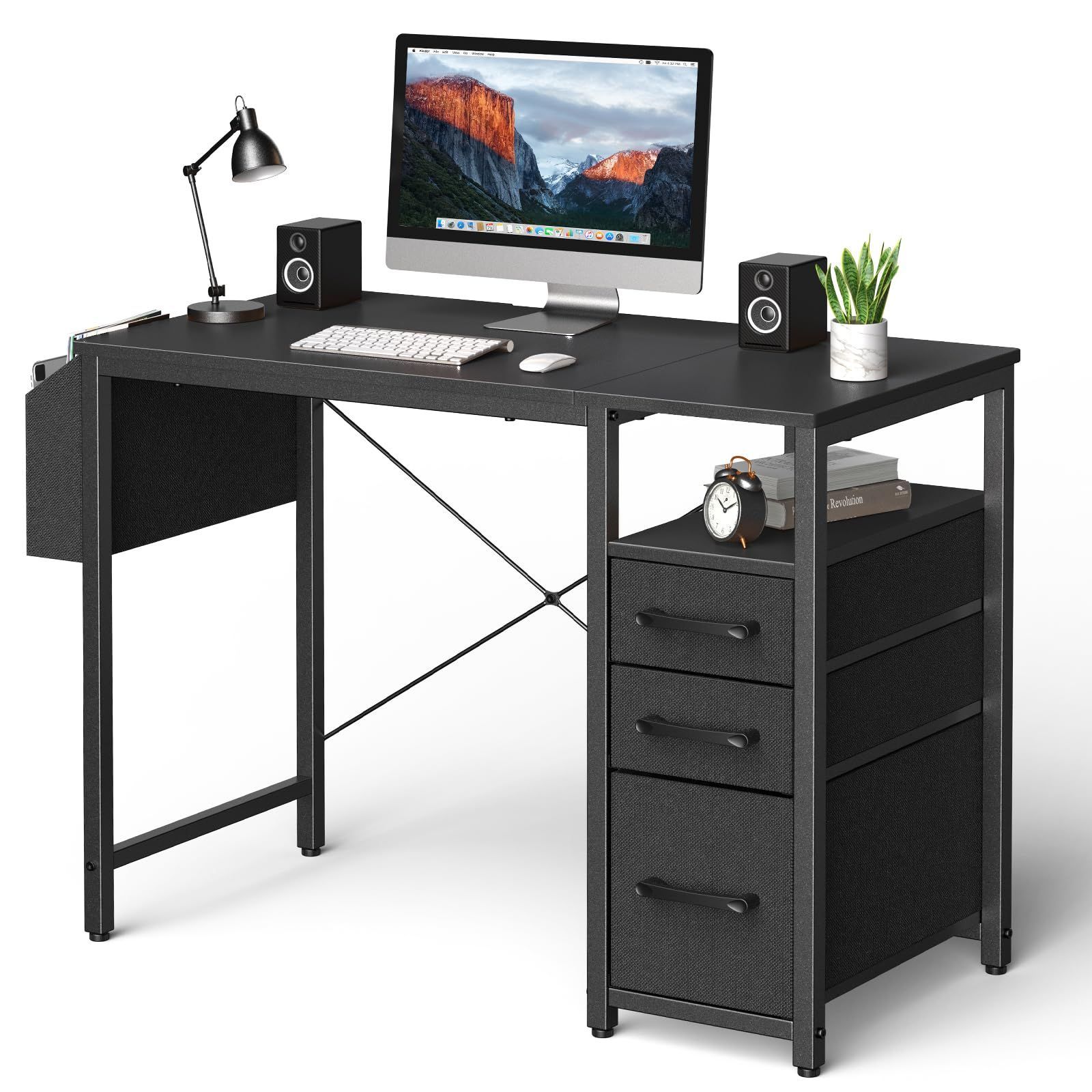 【新着商品】在宅勤務 おきゃれ 収納 シンプル  子 ゲーミングデスクdesk pcテーブル 作業机 学習机 黒 ワークデスク オフィスデスク pcデスク 机 パソコンデスク 引き出し付き 幅100cm デスク DO