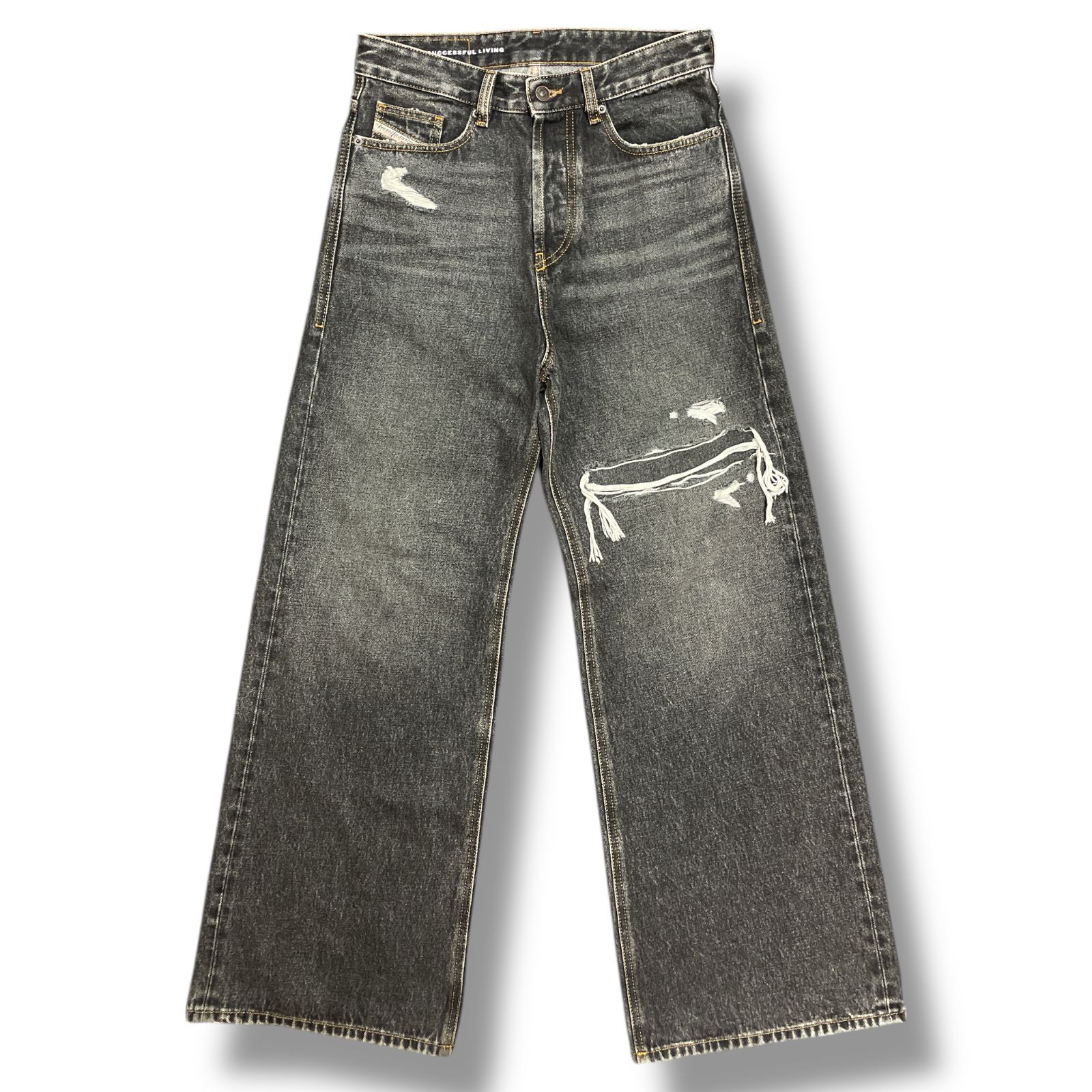 DIESEL D-rise ワイドデニムパンツ W26L30 グレー