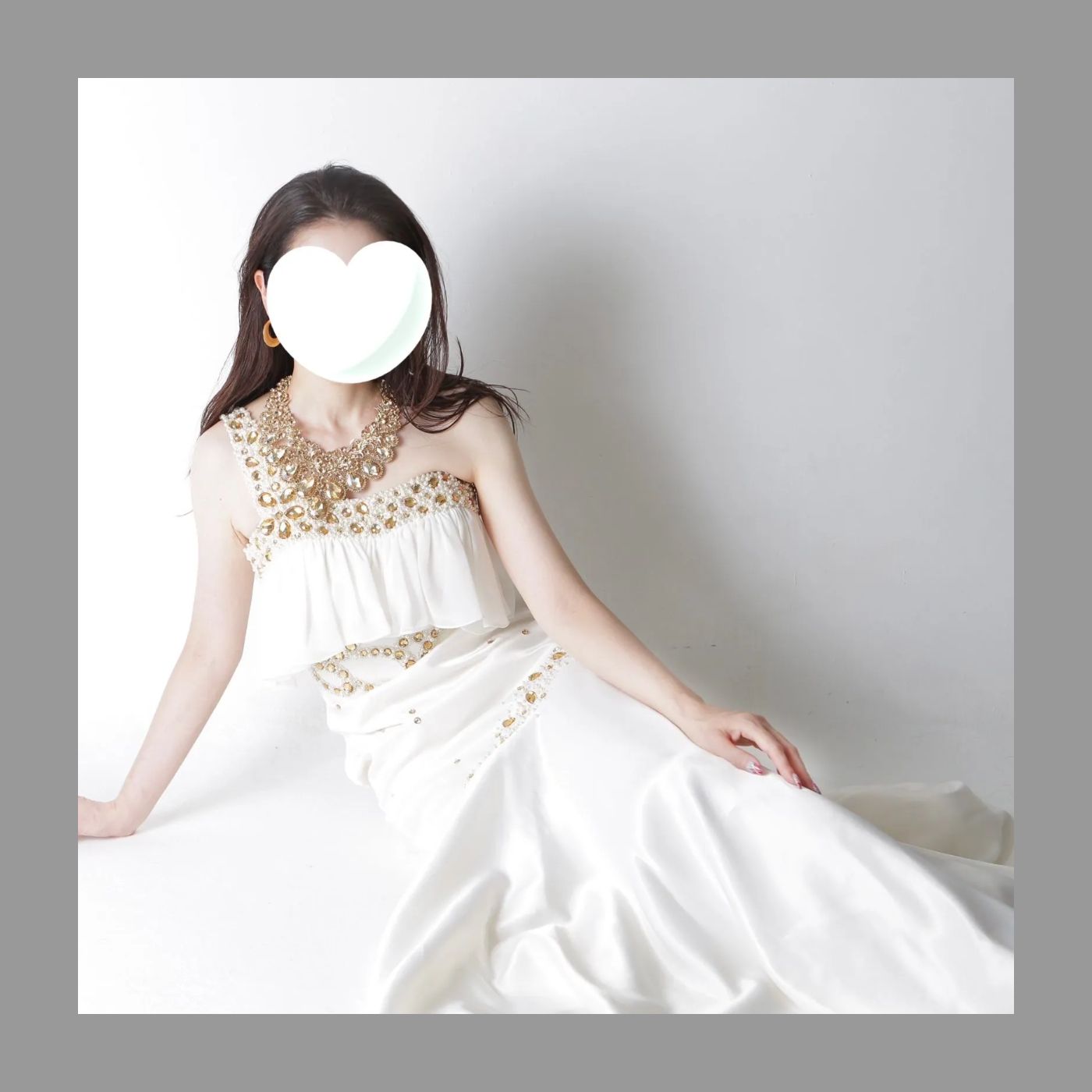 ドレス キャバドレス コンテスト ロング コンテストドレス ストーン 