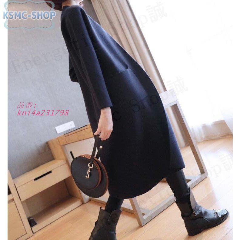 ロングカーディガン レディース 秋 カーディガン 長袖 羽織もの 無地 シンプル 3色 kni4a231798