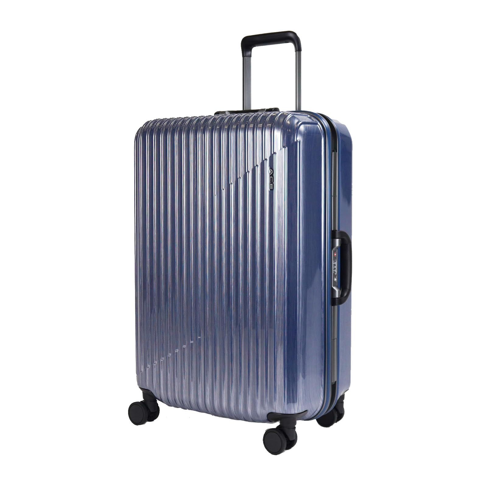 【新着商品】58L キャスターストッパー 4泊5日 双輪キャスター 3泊4日 mサイズ 4.8kg キャリーバッグ クレスタ2F キャリーケース スーツケース No.05107 [エース]