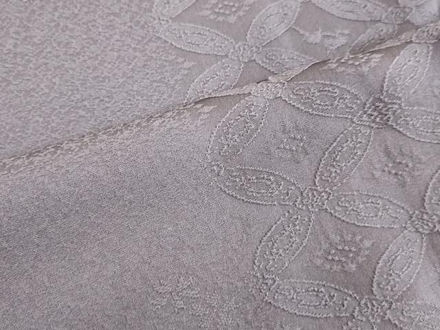 平和屋着物○上質な色無地 七宝雪輪地紋 鳩羽色 さが美扱い 正絹 逸品