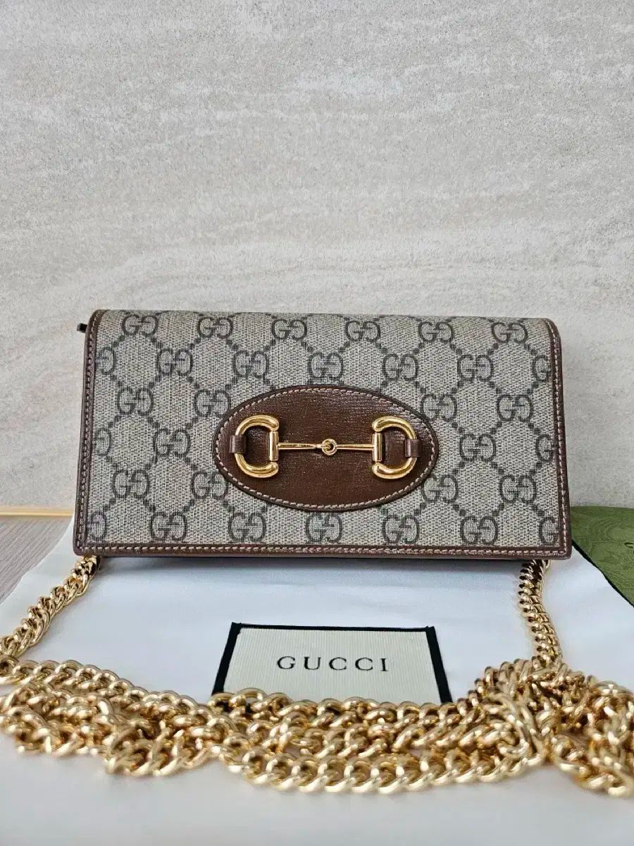 GUCCI グッチ ホースビット 1955 WOC チェーン ウォレット クロスバッグ