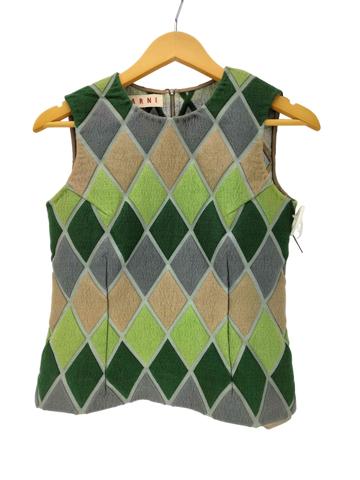 マルニ MARNI 09ss シルク混アーガイルベスト レディース JPN 40
