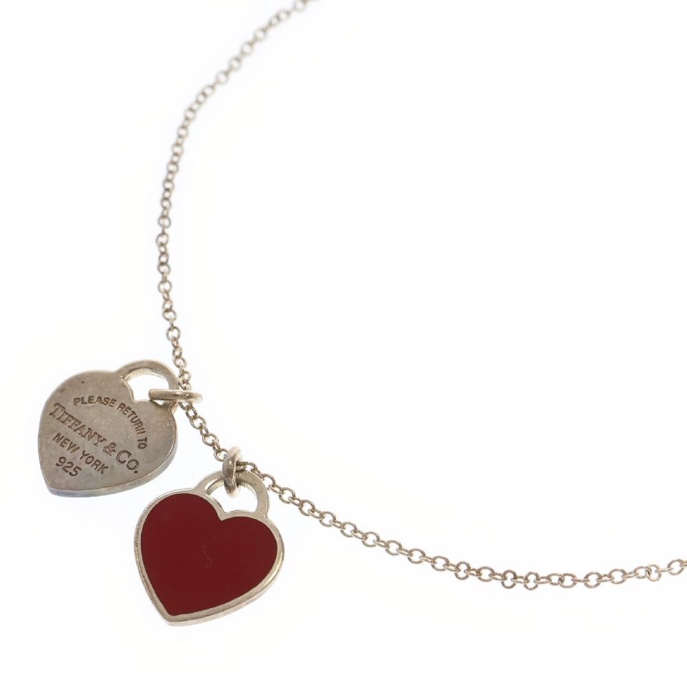 ティファニー リターントゥダブルハート ネックレス レッド