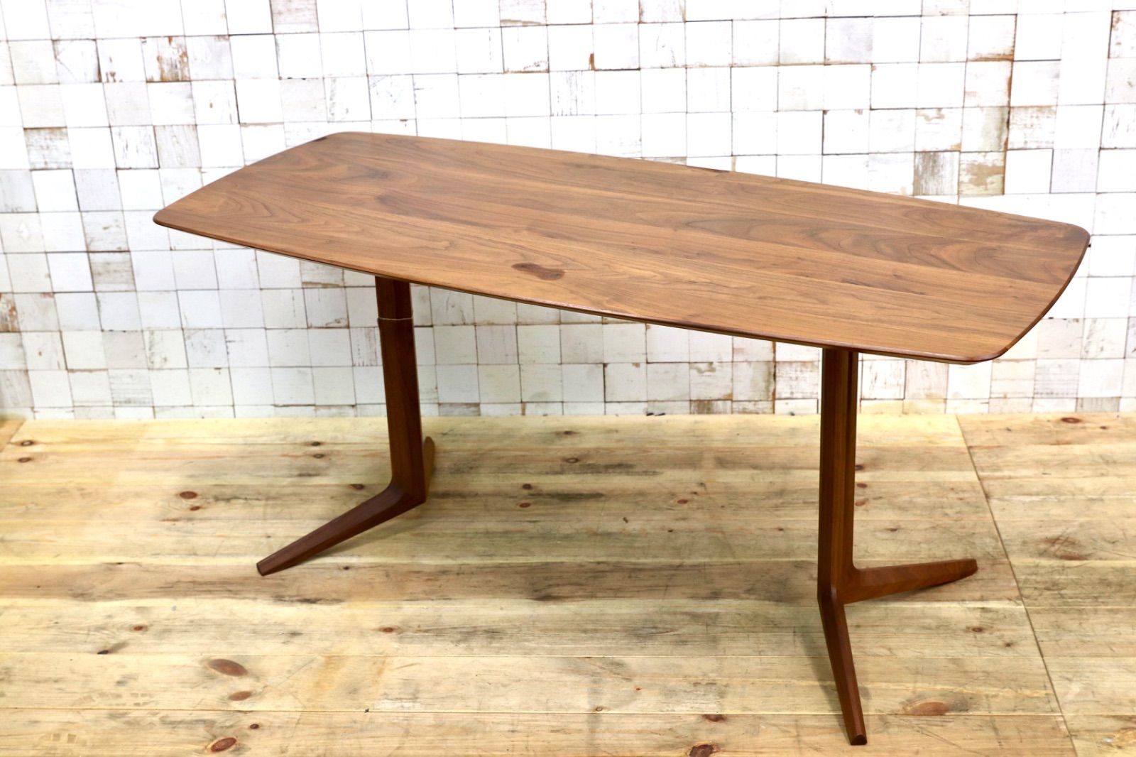 GMIS293○冨士ファニチア FUJI FURNITURE Perche Living Table ペルシェ リビングテーブル ウォールナット材 カフェテーブル 定価19万