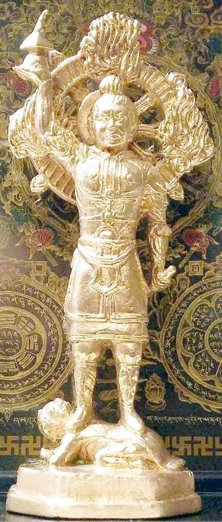 仏教美術　古銅鍍金　チベット仏　仏像　置物　M　R5823