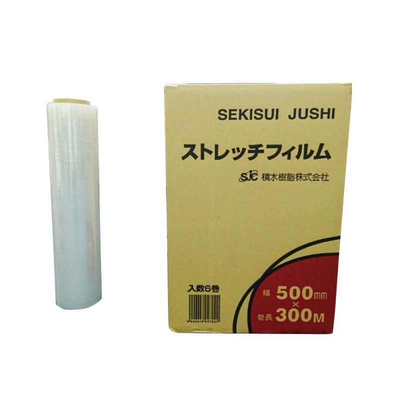 積水樹脂 ストレッチフィルム Rタイプ 18μ×500mm×300M 1ケース 6本入