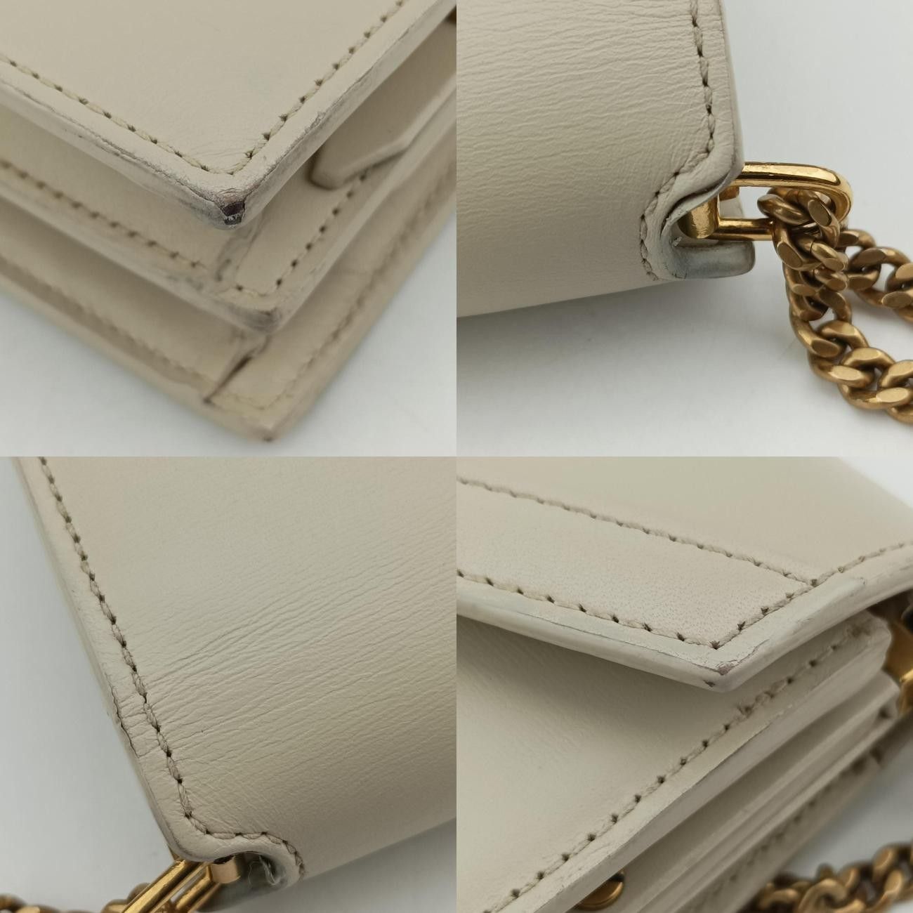 イヴサンローランYves Saint Laurentカサンドラホワイトレザー532750ARS532750.0818 DECORATOM_COM_BR