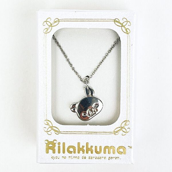 リラックマ チャームペンダント フェイス シルバー ネックレス アクセサリー