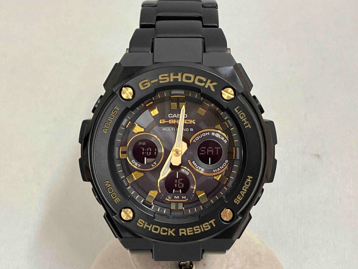 CASIO カシオ G-SHOCK Gショック GST-W300BD 002A361G 電波ソーラー 一部メッキ剥がれ有り 腕時計