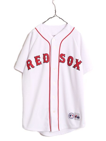 MLB オフィシャル TRUE FAN レッドソックス ベースボール シャツ メンズ XXL / 古着 ゲームシャツ ユニフォーム メジャーリーグ 半袖シャツ MLB オフィシャル TRUE FAN レッドソックス ベースボール シャツ