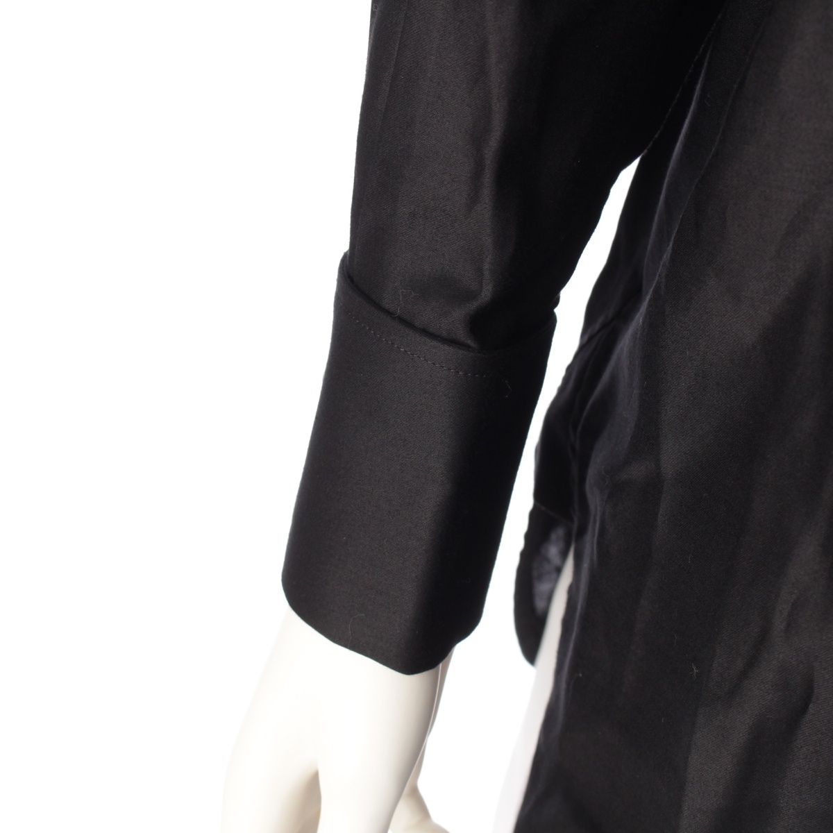 マックスマーラ 24年 MAREA コットン ボウタイ 長袖シャツ ブラウス 24111910216 ブラック 34【中古】 Max Mara - マックスマーラ 24年 MAREA コットン ボウタイ 長袖