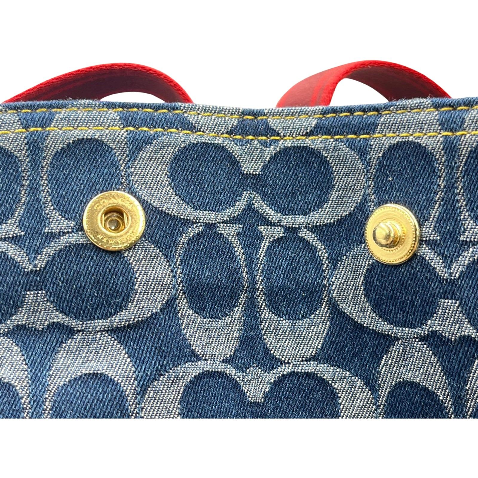 コーチ COACH トートバッグ スミス ラージ シグネチャー デニム