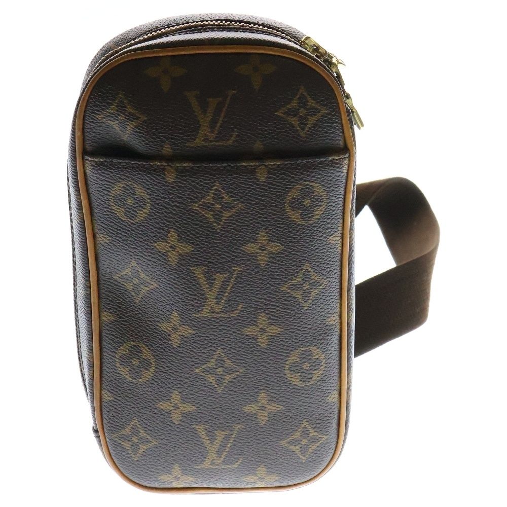 LOUIS VUITTON ルイヴィトン モノグラム ポシェット ガンシュ ボディバッグ ブラウン PVC×レザー M51870