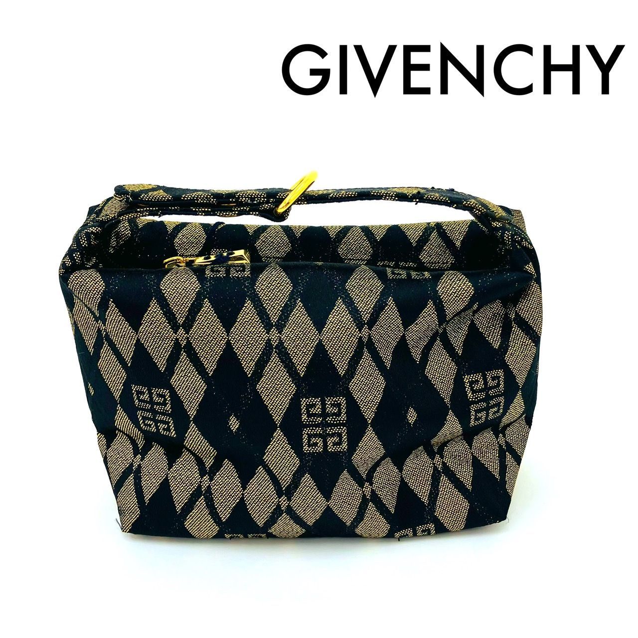 アンティーク マイクロベビービーズ花刺繍レース編巾着バッグ アール